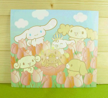【震撼精品百貨】大耳狗 Cinnamoroll 雙面卡片-藍金香花 震撼日式精品百貨