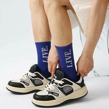 現貨在台｜原創潮流 街頭塗鴉 插畫藝術 中統襪 男襪