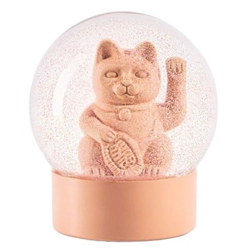 DONKEY LUCKY CAT 招財貓水晶球  PINK  10 x 10 x 11 cm