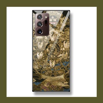 地藏唐卡菩薩佛手機殼適用三星S21 plus s9 S10 note8 S20 Ultra