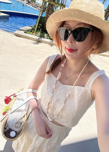 夏日洞花長裙套裝