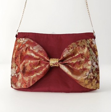 2way正絹和服袋帶手工托特包 日本手作側背手拿包 升級再生藝術