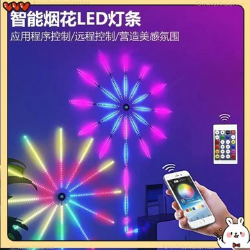 台灣現貨 煙花LED燈條 led煙花燈 帶聲控禮花燈 聲控煙花燈 室內裝飾燈 七彩ktv燈光閃光 櫥窗裝飾燈 禮物