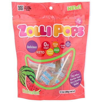 Zollipops, 潔牙棒棒糖，西瓜，3.1 盎司（88 克）