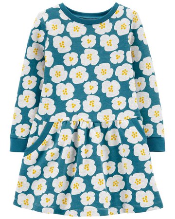 Toddler Long-Sleeve Cotton Dress