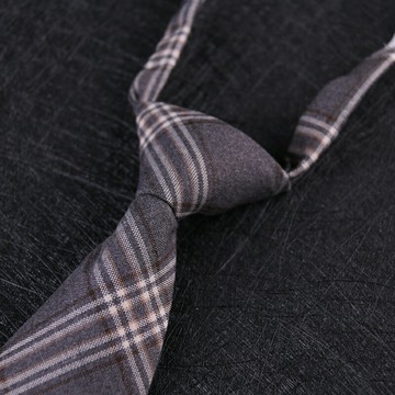 襯衫領帶女士日系學院風裝飾韓版帥氣格子黑色懶人拉鏈原宿ins潮