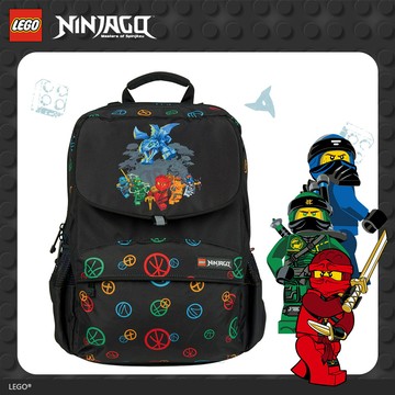 【LEGO 樂高】樂高書包-Riyu恐龍與忍者英雄#黑色 20192-2603