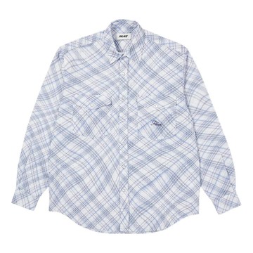 Palace Warp Check Shirt 'Blue'
