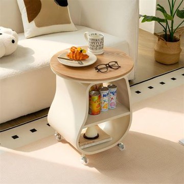 【匠俱】邊几(奶油風沙發邊几 客廳迷你可移動小桌子 邊櫃 現代簡約床頭置物架)