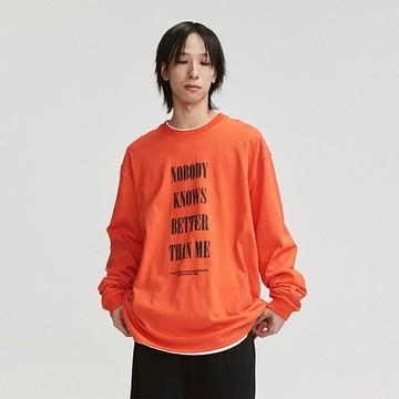 MOKACME 2020FW  發泡印字母標語印花長袖情侶裝