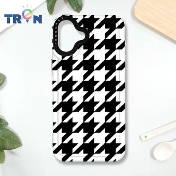 TRON IPHONE 16 PLUS 雙色千鳥紋 MAGSAFE 磁吸 防摔 太空殼 透白 手機殼