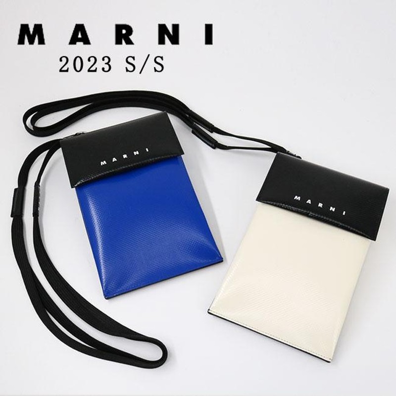 MARNI マルニ TEMI0004A4 P3572 ネックポーチ PVC バイカラー クロス