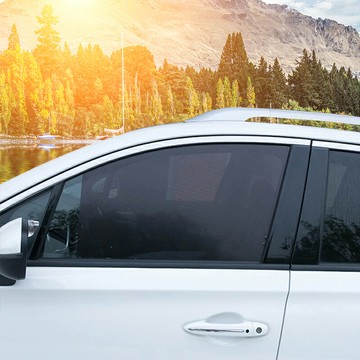 汽車網眼靜電貼紙 2入 汽車玻璃貼 汽車隔熱貼 汽車遮陽貼 車窗遮陽 車子遮陽 車內防曬【CV0030】普特汽車精品