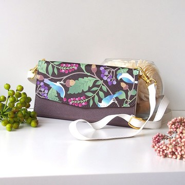 三折筆記本智慧型手機保護套 [收穫季節] 附肩帶