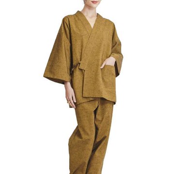 日藝堂 日本製黃華作務衣居家服套裝