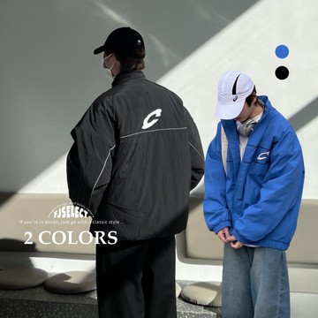 ［FJ select］文字C 個性 Y2K風格 尼龍外套 落肩 寬鬆 長袖外套 男生外套 女生外套 情侶