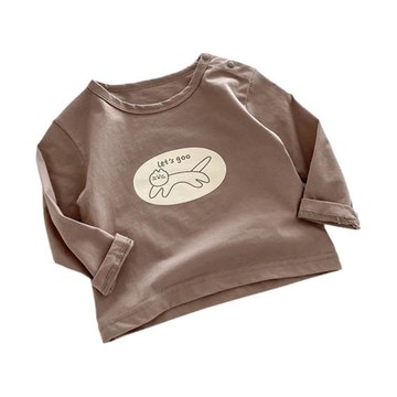 嬰兒衣服春秋裝韓版男女寶寶卡通可愛T恤1歲兒童圓領打底衫上衣2