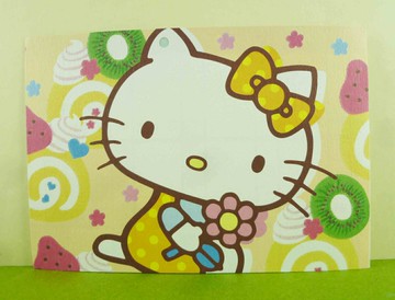 【震撼精品百貨】Hello Kitty 凱蒂貓 卡片-拿花黃 震撼日式精品百貨
