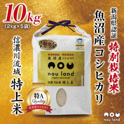 ふるさと納税 十日町市 農家直送 魚沼産 コシヒカリ 特別栽培米 2kg ×5袋 計10kg 新潟県 十日町市 のうランド