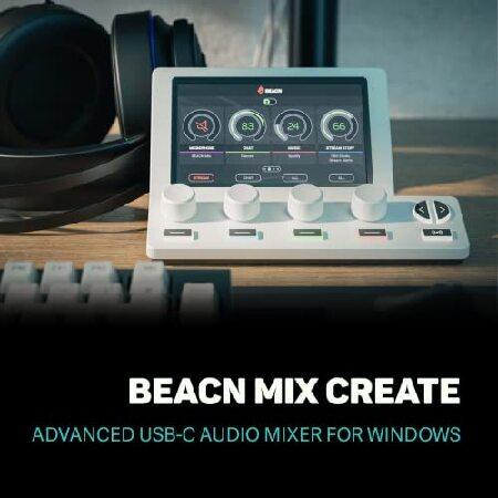 BEACN Mix Create オーディオインターフェース Windows USB C Audio Mixer for Content Creators Volume Control for Twitch and Streams Content