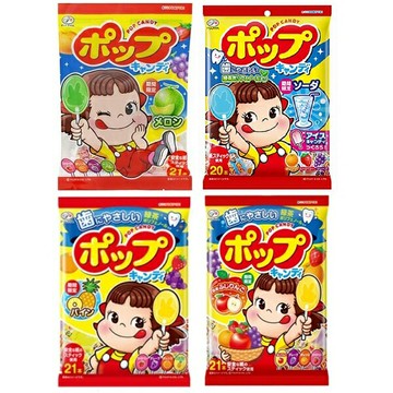 【江戶物語】 FUJIYA 不二家 POP棒棒糖 綜合水果風味棒棒糖 PEKO 牛奶妹 懷舊 派對糖果 同樂會 日本進口