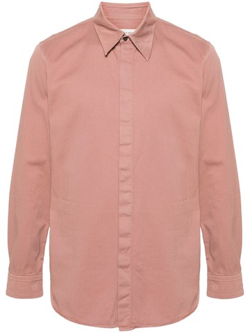 DRIES VAN NOTEN - overdyed denim shirt - men - Cotton - 52 - Pink