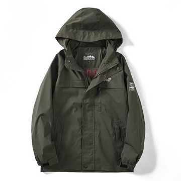 沖鋒衣外套男爬山美式防風防水風衣外貿出口男裝男士戶外運動夾克