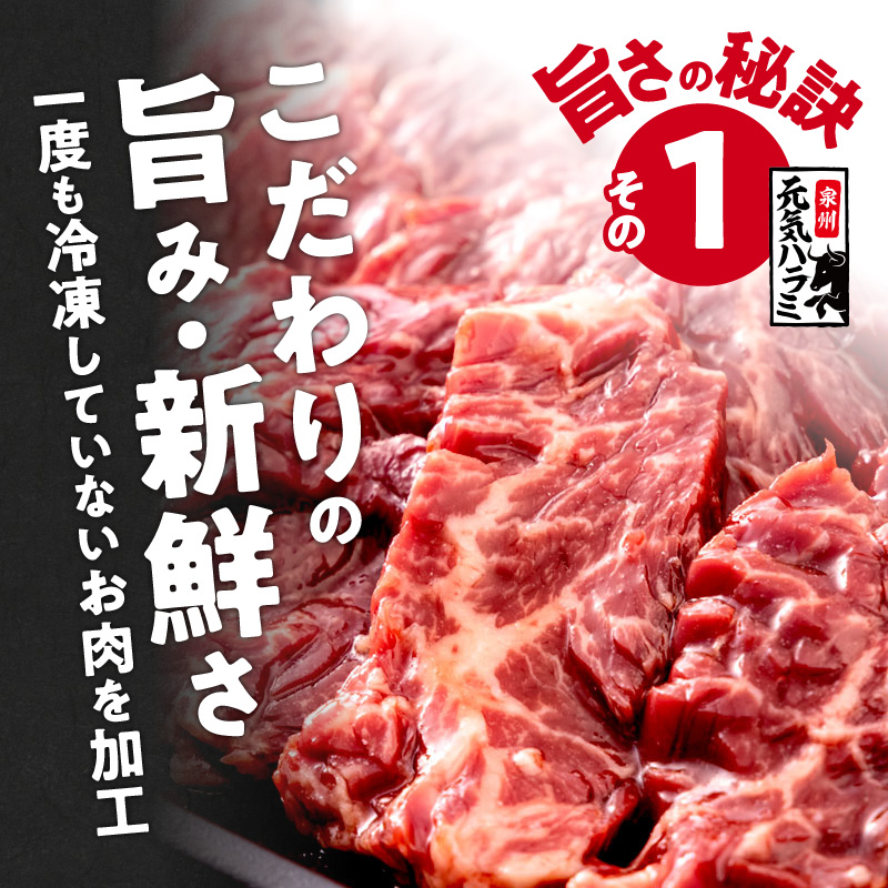 015B239 牛ハラミ肉 1.5kg（300g×5）秘伝の赤タレ漬け 訳あり サイズ不揃い