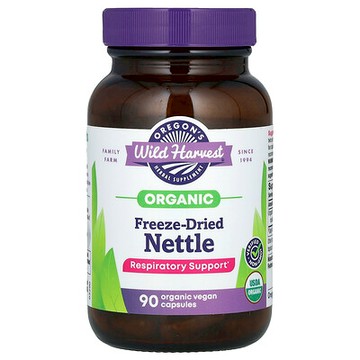 Oregon's Wild Harvest, 有機凍乾蕁麻，600 毫克，90 粒全有機素膠囊（每粒膠囊 300 毫克）