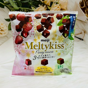 (出新包裝喔!!)日本 Meiji 明治 Meltykiss 綜合三種口味巧克力 家庭號  草莓/原味/抹茶｜全店$199免運