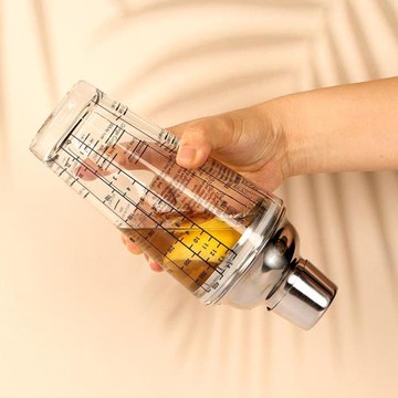 不銹鋼玻璃雪克杯調酒器套裝奶茶店專用手打檸檬茶制作工具手搖壺