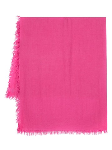 Faliero Sarti - Kazzurra U frayed-hem scarf - women - Virgin Wool/Silk - One Size - Pink