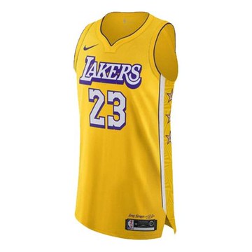 Nike NBA City limited Jersey AU Player Edition 2019-2020 Los Angeles Lakers LeBron James Yellow