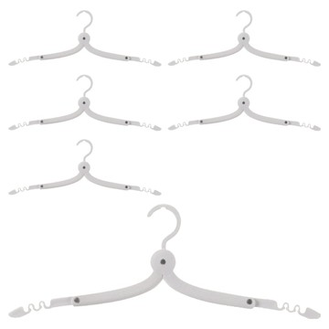 FaSoLa 多用途旅行便攜式可折疊伸縮衣架 3入組  白色  2組