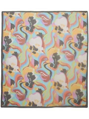 ETRO - metallic-thread detail scarf - women - Silk/Metallic Fibre - One Size - Multicolour