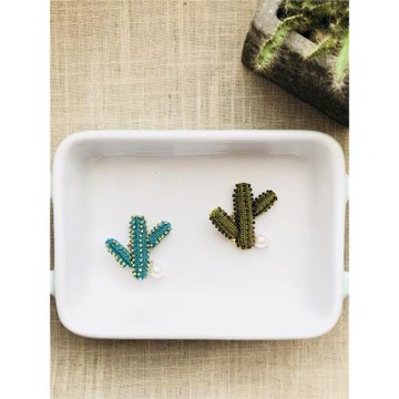 「工喜手工」萌趣配飾系列仙人掌胸針diy微鉤針編織飾品材料包