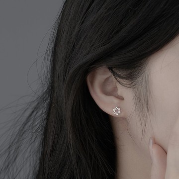 999足銀耳釘女年新款潮簡約小眾輕奢養耳洞耳環夏季耳飾品女