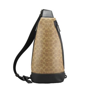 COACH Dominic大C側肩/肩背/胸背包CY801(咖啡)