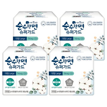 KleanNara 可綠納樂 超級防護衛生棉  L(29cm)  14片  4包