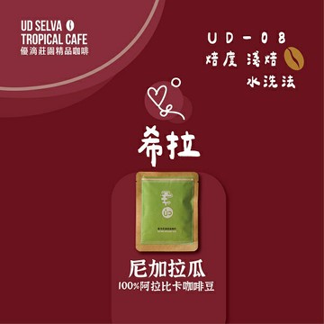 【UD-08 希拉】UD單品濾掛咖啡– 淺焙／水洗 /尼加拉瓜《10入/盒》【UD優滴莊園精品咖啡】