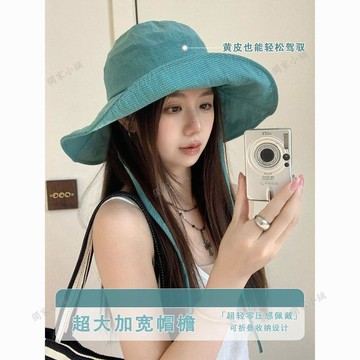 🔥臺灣出貨🔥綠色戶外輕機能遮陽漁夫帽男女2026夏季新款出遊徒步大帽檐防曬帽06GA
