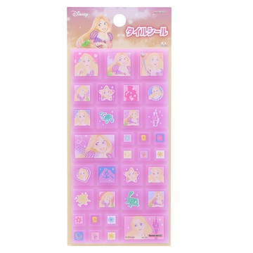 sun-star 迪士尼磚型貼紙 長髮公主 + 紫色 1張