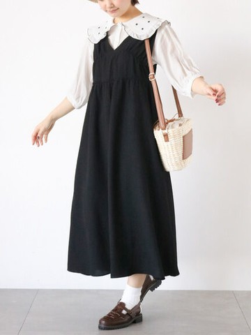 2Way縮褶雙綁帶造型背心洋裝(FF42L0H1280) - ehka sopo