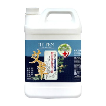 Jie Fen潔芬 艾草檀香 4L 家庭號抗菌保濕洗手乳  1桶