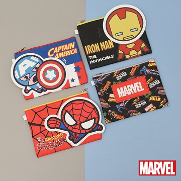 漫威｜漫威立體皮革收納包 收納包 文具 鉛筆盒 辦公用品 萬用包 CA526