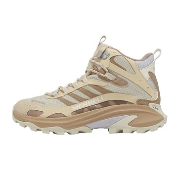 Merrell 登山鞋 Moab Speed 2 Mid GTX 女鞋 米 粉 防水 戶外 機能 郊山