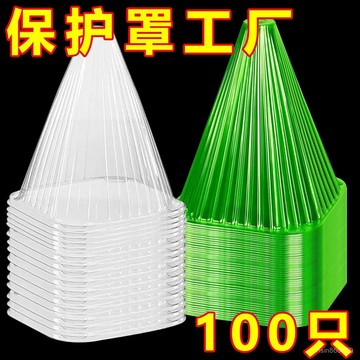 🔥臺灣出貨🔥重複使用加厚方形植物鍾罩免受鳥類霜凍傷害綠色育苗保護鍾罩hhfo00
