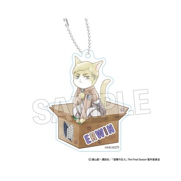 《進擊的巨人》調查兵團喵 姓名壓克力鑰匙圈 艾爾文