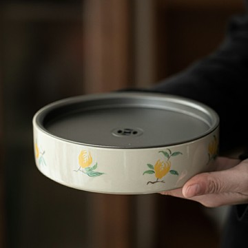 草木灰釉壺承干泡臺功夫茶具養壺底座蓋碗茶壺壺托復古存儲水陶瓷