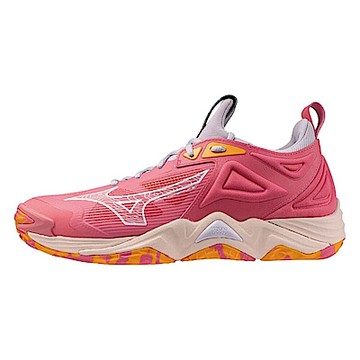 Mizuno Wave Momentum 3 [V1GA231231] 男 排球鞋 室內運動 穩定 包覆 回彈 粉紅